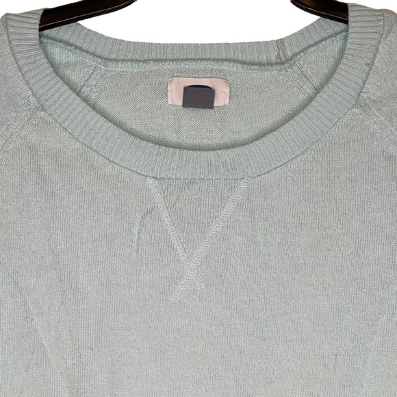 Old Navy Womens Sweater Size Medium Teal Cotton Crew Neck - Picture 2 of 5